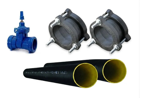 Kit C/ Registro Dn 150 /junta Gib. 150x160/tubo 0.20m Dn 150