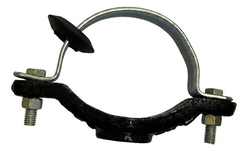 Colar De Tomada Cinta Inox Ferro Fundido 500mm 1/2 Preto / Metal